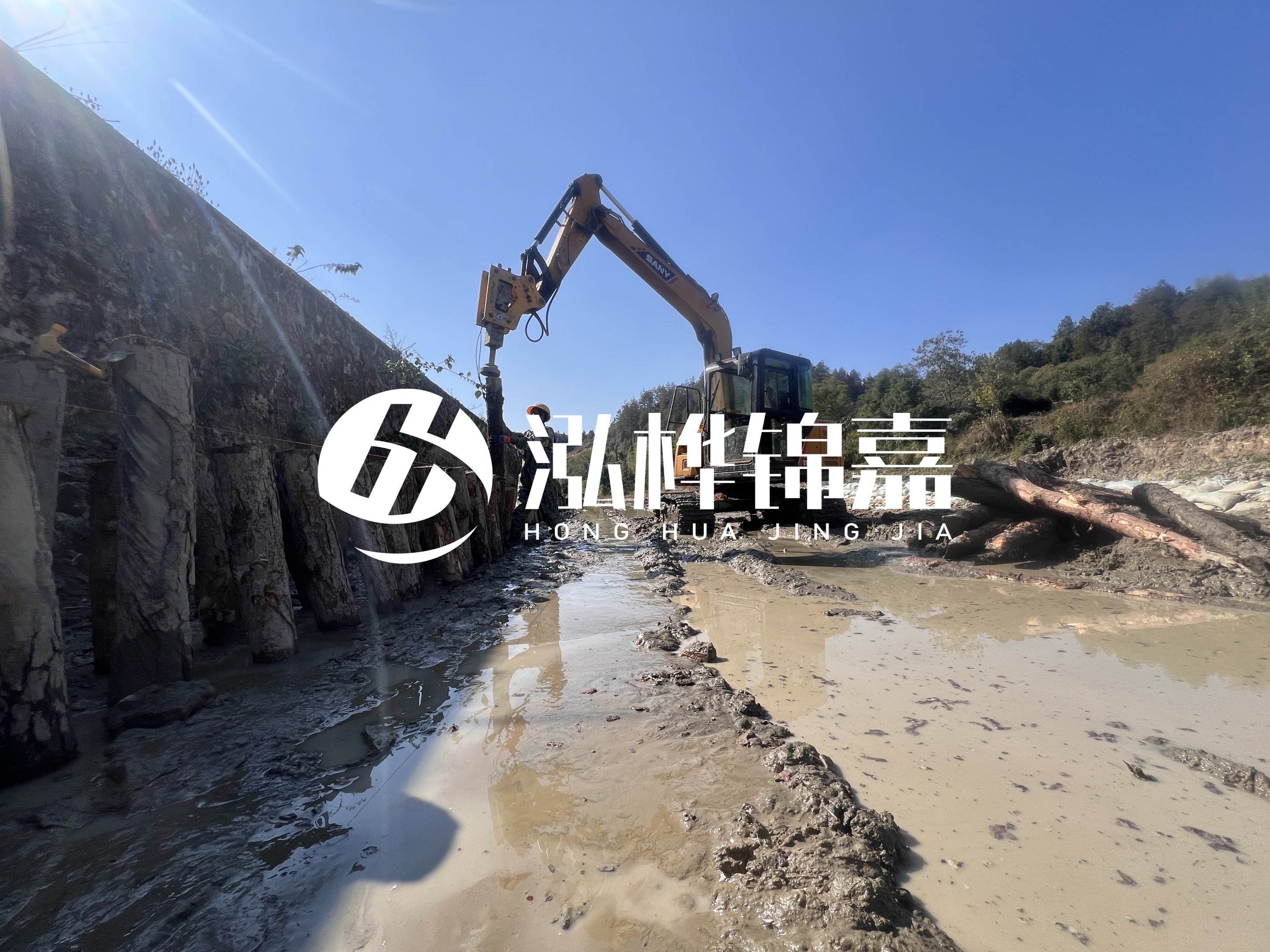 河里打樁起什么作用-河道里打木樁好還是水泥樁好？